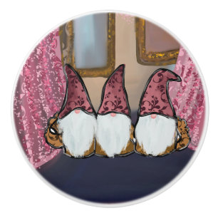 BOUTON DE PORTE EN CÉRAMIQUE GNOMES