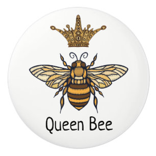 Bouton De Porte En Céramique Gold Queen Bee avec brasserie en céramique de la 