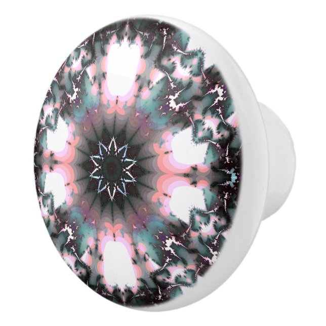 Bouton De Porte En Céramique Gothique Frozen Winter Spider Web (Droite)