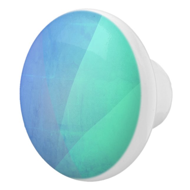 Bouton De Porte En Céramique Gradation Blue Aqua & Turquoise (Droite)