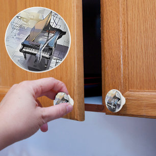 Bouton De Porte En Céramique Grand piano de jazz