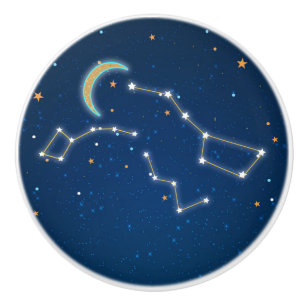 Bouton De Porte En Céramique Grande Ourse Constellation Céleste Regard des Étoi