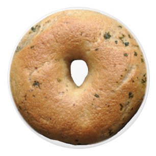 Bouton De Porte En Céramique Graphique de fin gourmet drôle de bagel 2D