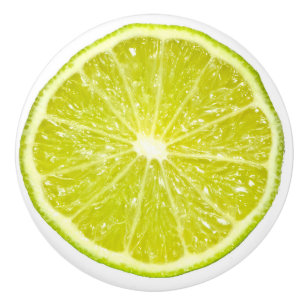 Bouton De Porte En Céramique Green Lime Citrus Fruit Slice drôle graphique 2D