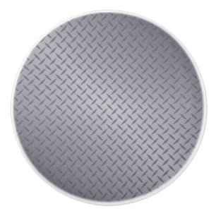 Bouton De Porte En Céramique Gris Acier Tôle Diamantée