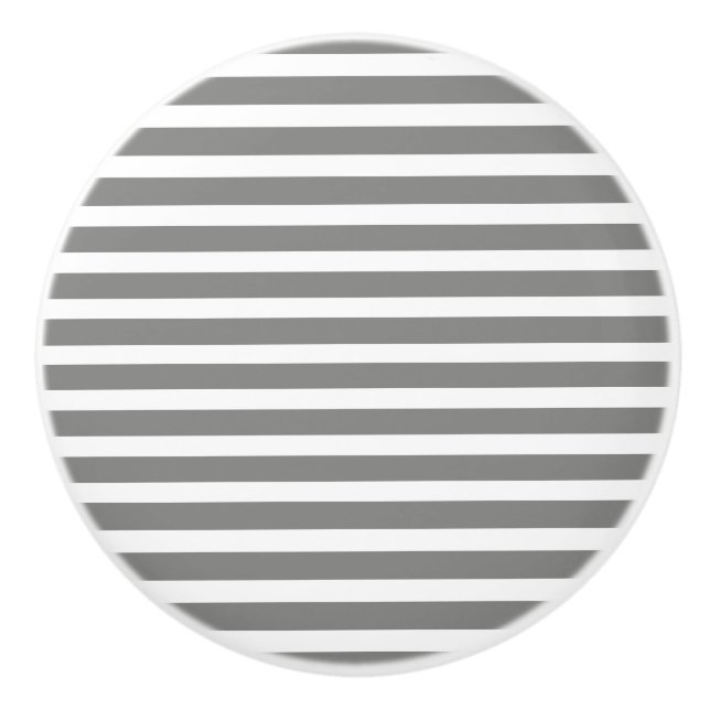 Bouton De Porte En Céramique Gris et blanc (Devant)