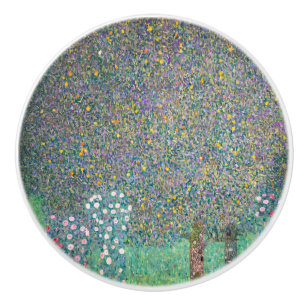 Bouton De Porte En Céramique Gustav Klimt - Rosiers sous les arbres