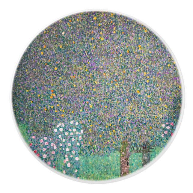 Bouton De Porte En Céramique Gustav Klimt - Rosiers sous les arbres (Devant)