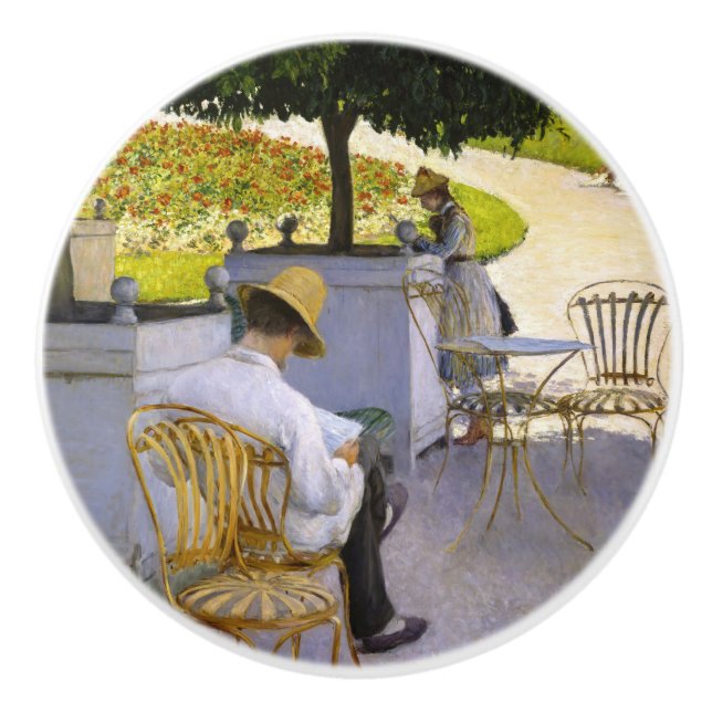 Bouton De Porte En Céramique Gustave Caillebotte - Les Orangers (Devant)
