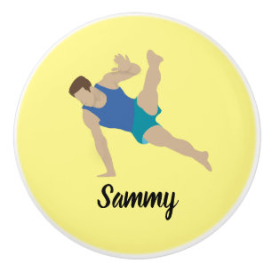 Bouton De Porte En Céramique Gymnaste masculin