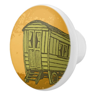 Bouton De Porte En Céramique Gypsy caravan