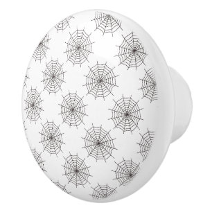 Bouton De Porte En Céramique Halloween, Spider Web, Tricoter Ou Traiter, Boo