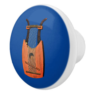 Bouton De Porte En Céramique Harpe du roi David