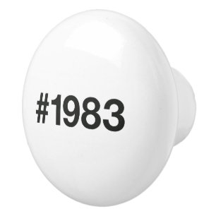Bouton De Porte En Céramique Hashtag 1983 42 Anniversaire