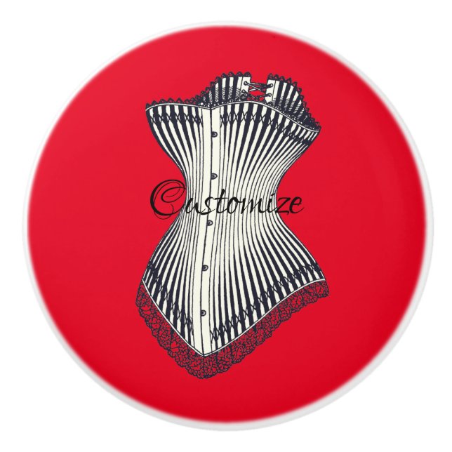 Bouton De Porte En Céramique Haute Couture Corset Thunder_Cove (Devant)