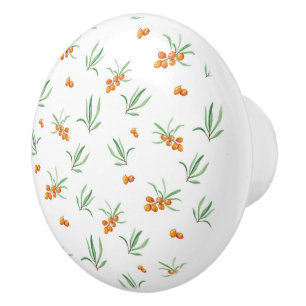 Bouton De Porte En Céramique Hibiscus Aquarelle Botanique Floraison transparent