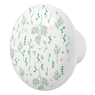 Bouton De Porte En Céramique Hibiscus Aquarelle Botanique Floraison transparent