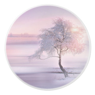 Bouton De Porte En Céramique Hiver 05