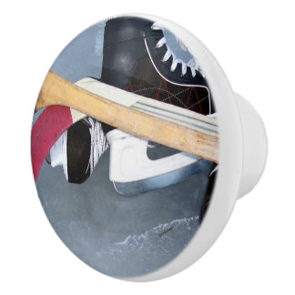 Bouton De Porte En Céramique Hockey