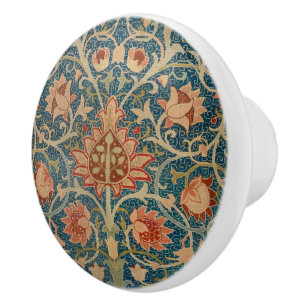 Bouton De Porte En Céramique Holland Park par William Morris Flower Art Vintage