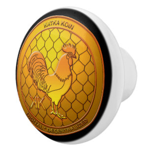 Bouton De Porte En Céramique ICO de crypto-monnaie KatkaKoin