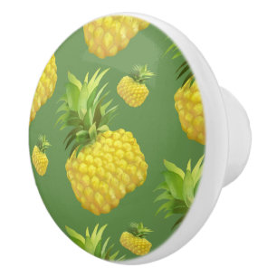 Bouton De Porte En Céramique Illustration d'ananas