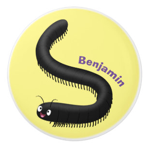 Bouton De Porte En Céramique Illustration de dessin mignon millipede