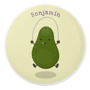 Bouton De Porte En Céramique Illustration de la corde à sauter à l'avocat migno