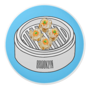 Bouton De Porte En Céramique Illustration de Shumai dim sum