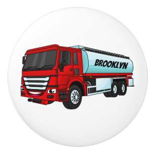 Bouton De Porte En Céramique Illustration du transport de carburant par camion-