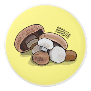 Bouton De Porte En Céramique Illustration d'un champignon
