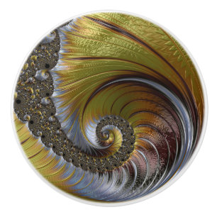 Bouton De Porte En Céramique Imaginaire coloré Spiral moderne