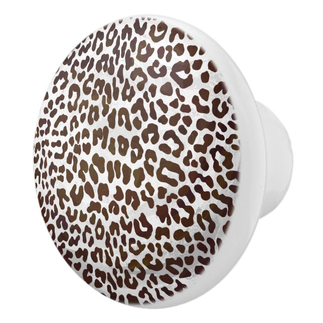 Bouton De Porte En Céramique Impression de chocolat léopard (Droite)