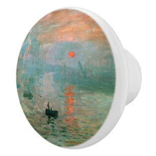 Bouton De Porte En Céramique Impression, lever de soleil par Claude Monet