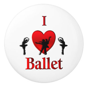 Bouton De Porte En Céramique J'adore le ballet