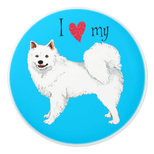 Bouton De Porte En Céramique J'aime mon Eskie