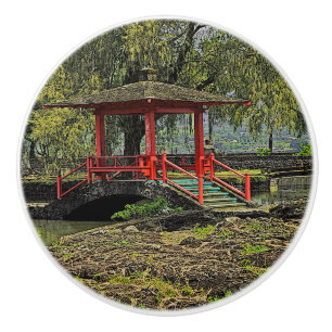 BOUTON DE PORTE EN CÉRAMIQUE JAPONAIS JARDIN CERAMIQUE KNOB/PULL