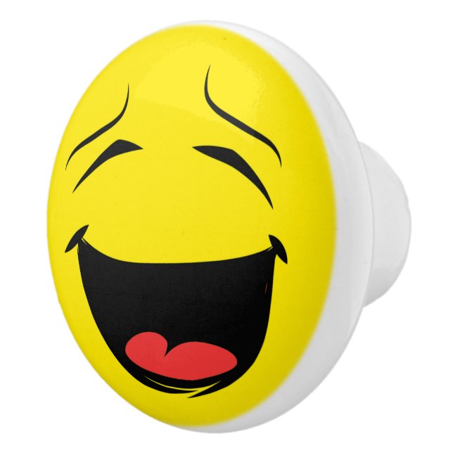 BOUTON DE PORTE EN CÉRAMIQUE JAUNE (Droite)