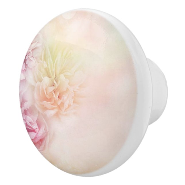 Bouton De Porte En Céramique Joli Rose Armoire Knob/Pull (Droite)