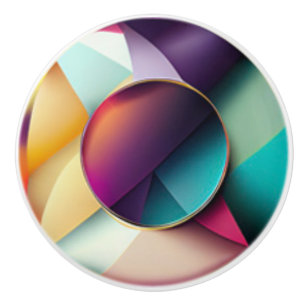 Bouton De Porte En Céramique Joyau coloré moderne tonique
