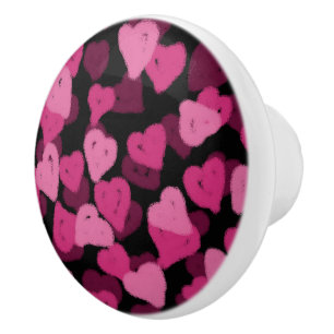 Bouton De Porte En Céramique Joyeux Valentine's Day Knob Pull