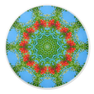 Bouton De Porte En Céramique Kaléidoscope floral ceramique Knob