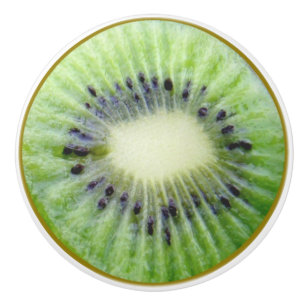 Bouton De Porte En Céramique Kiwi Fruit Slice humoristique foy 2D graphique
