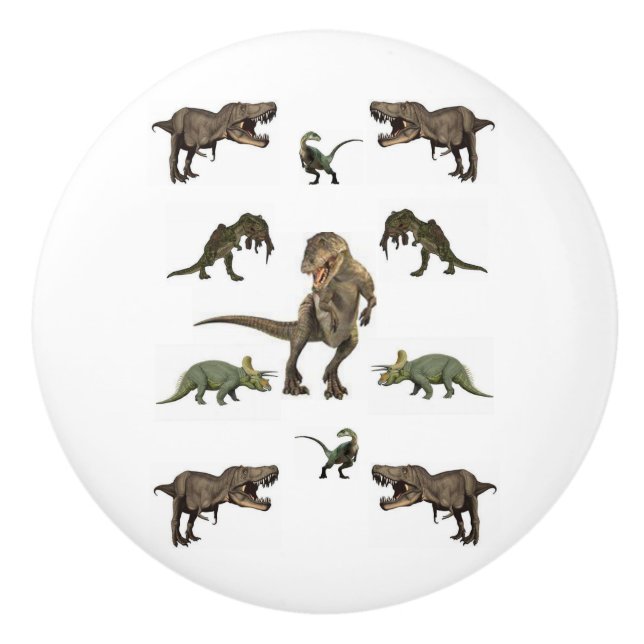 Bouton De Porte En Céramique Knob Dinosaur (Devant)