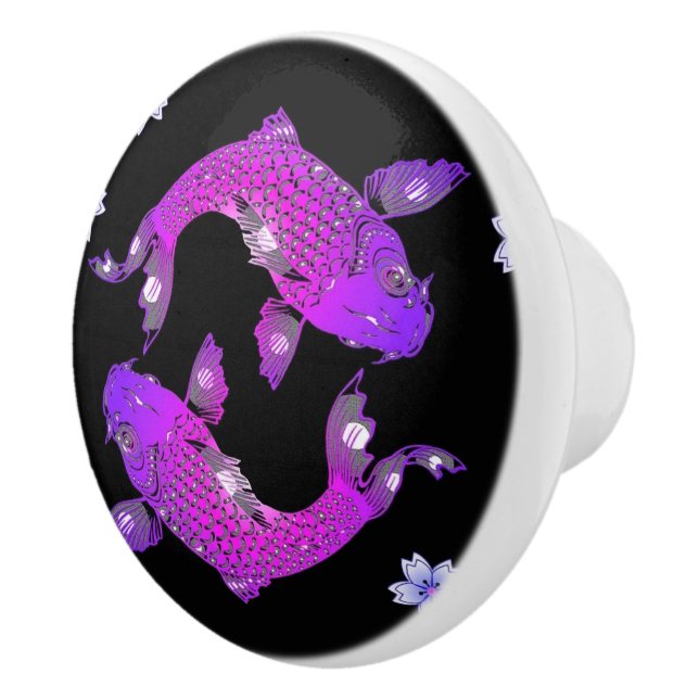 Bouton De Porte En Céramique Koi (Droite)