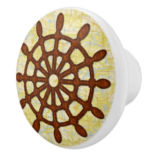 Bouton De Porte En Céramique La barre de bateau roulent dedans la navigation