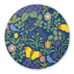 Bouton De Porte En Céramique La brasserie en céramique Fleur sauvage de Voysey