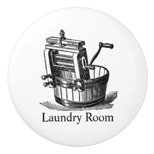 Bouton De Porte En Céramique La buanderie vintage vêtx l'essoreuse