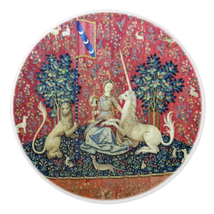 Bouton De Porte En Céramique La Dame et la licorne, Vue