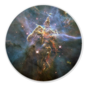 Bouton De Porte En Céramique La montagne mystique en Carina Nebula Espace Hubbl